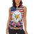 American Eagles Women Sleeveless Polo Shirt United States Flag Camouflage Style