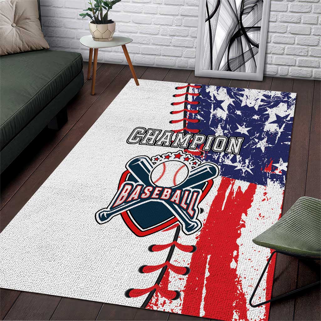 American Baseball Area Rug Go Champion 2024 - Wonder Print Shop