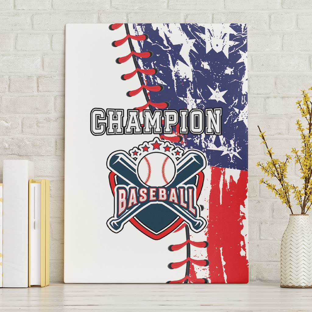 American Baseball Canvas Wall Art Go Champion 2024 - Wonder Print Shop