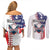 American Baseball Couples Matching Off Shoulder Short Dress and Long Sleeve Button Shirt Go Champion 2024 - Wonder Print Shop