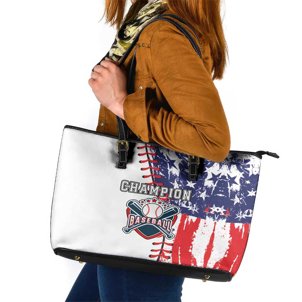 American Baseball Leather Tote Bag Go Champion 2024 - Wonder Print Shop