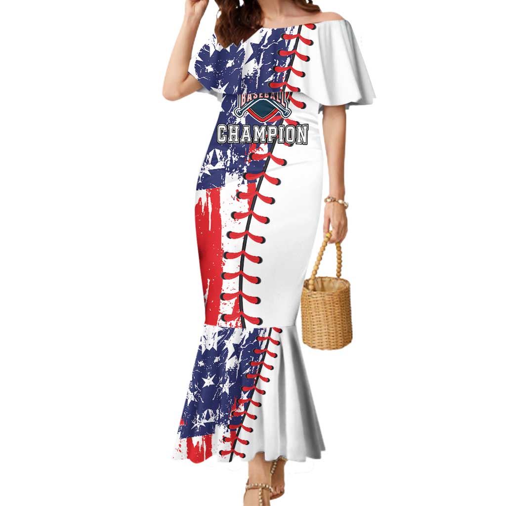 American Baseball Mermaid Dress Go Champion 2024 - Wonder Print Shop