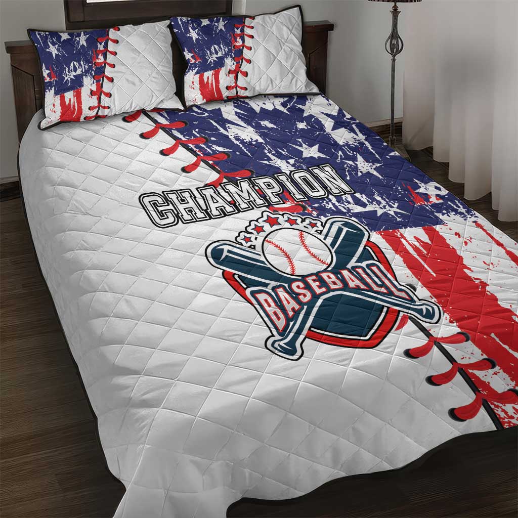 American Baseball Quilt Bed Set Go Champion 2024