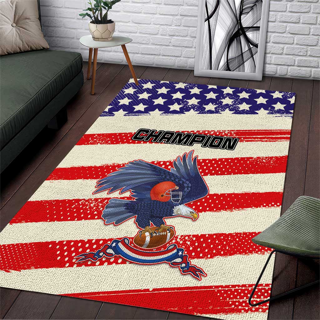 American Football Area Rug Go Champion 2024 - Wonder Print Shop