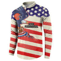 USA Football button sweatshirt in red, white & blue with eagle and star panel front