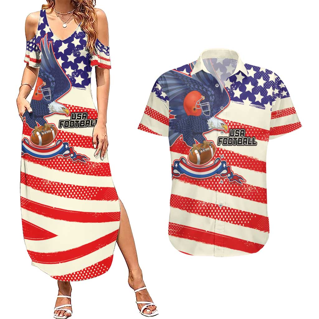 American Football Couples Matching Summer Maxi Dress and Hawaiian Shirt Go Champion 2024 - Wonder Print Shop