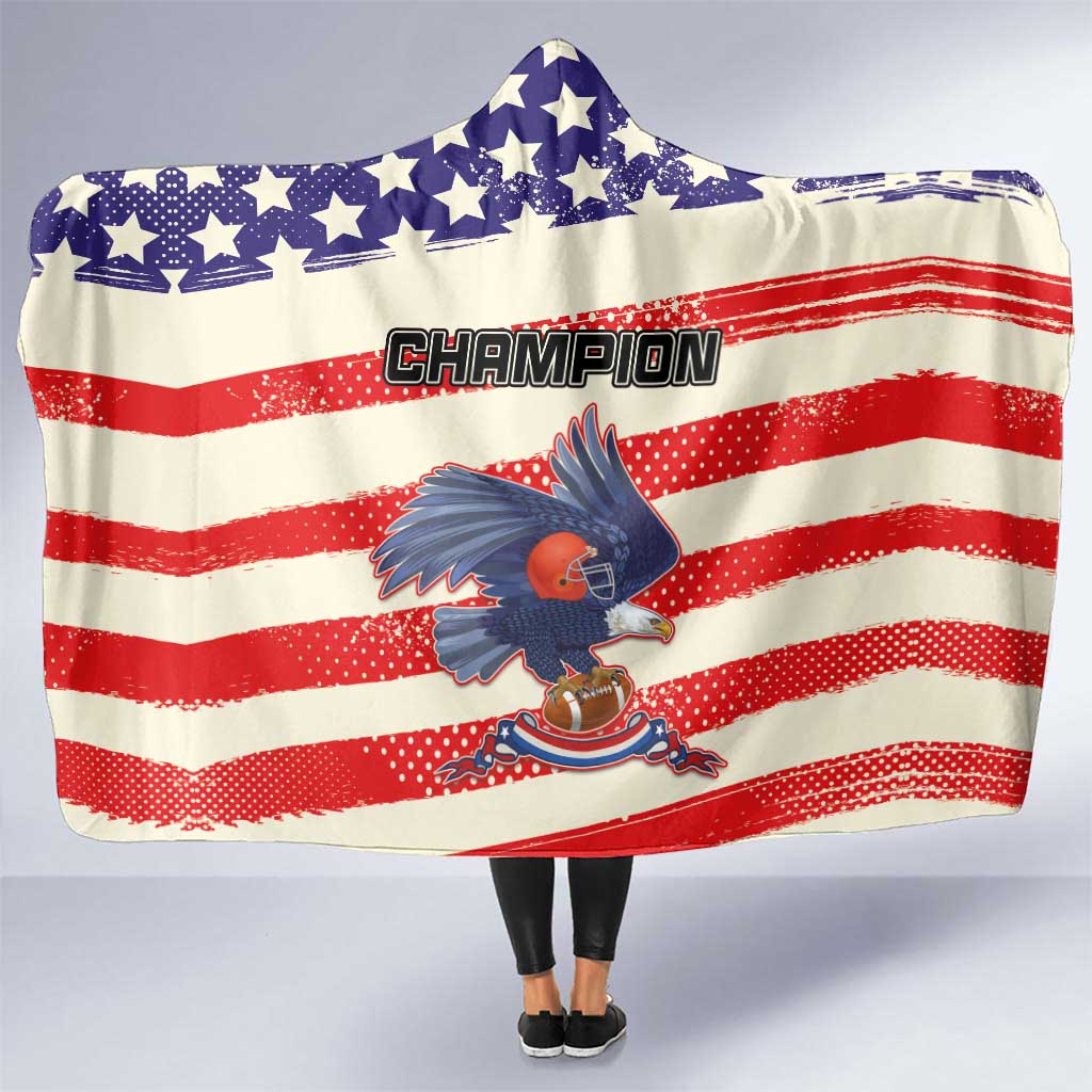 American Football Hooded Blanket Go Champion 2024