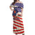 American Football Off Shoulder Maxi Dress Go Champion 2024 - Wonder Print Shop