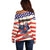 American Football Off Shoulder Sweater Go Champion 2024 - Wonder Print Shop