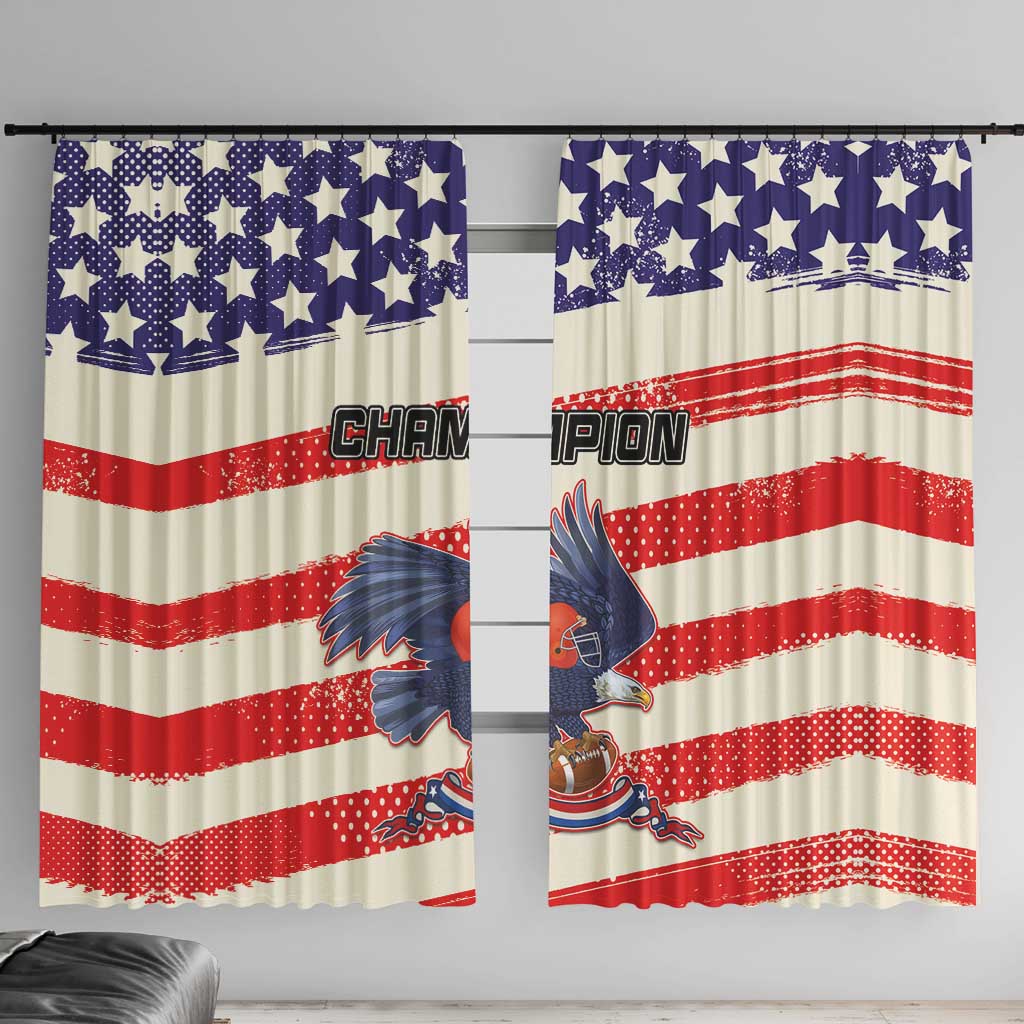 American Football Window Curtain Go Champion 2024