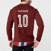 Custom Norway Football Button Sweatshirt Norwegian Stripes-Viking Style - Wonder Print Shop