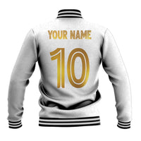 Custom Norway Football Baseball Jacket Norwegian Flag Style with Rosemaling Pattern - Wonder Print Shop