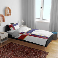 Norway Football Bedding Set Norwegian Flag Style with Rosemaling Pattern - Wonder Print Shop