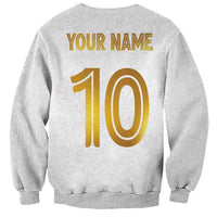 Custom Norway Football Sweatshirt Norwegian Flag Style with Rosemaling Pattern - Wonder Print Shop