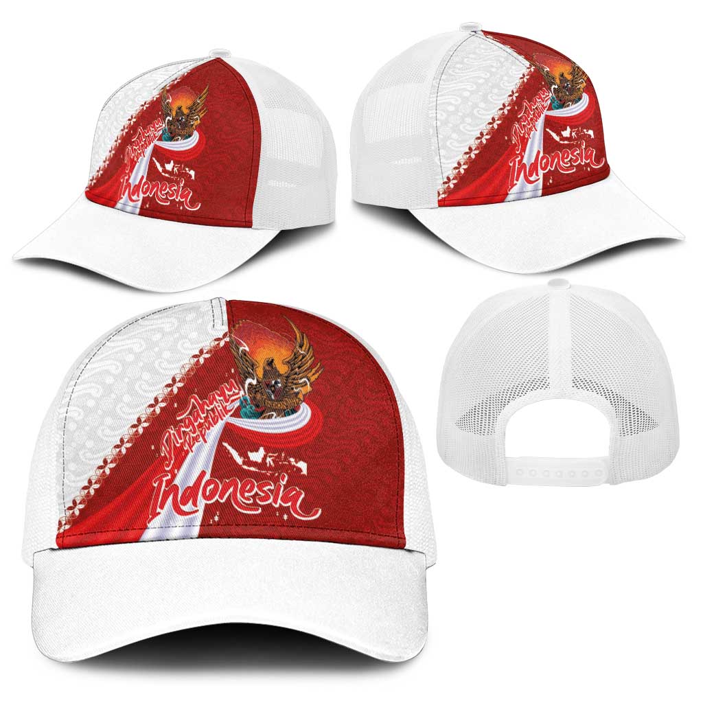 Indonesia Independence Day Baseball Net Cap Dirgahayu-Long Live Indonesia