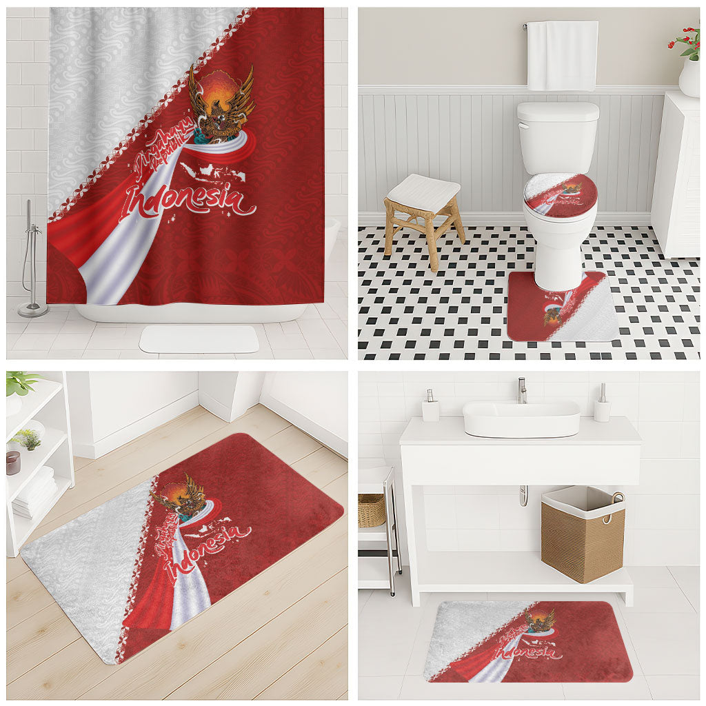Indonesia Independence Day Bathroom Set Dirgahayu-Long Live Indonesia