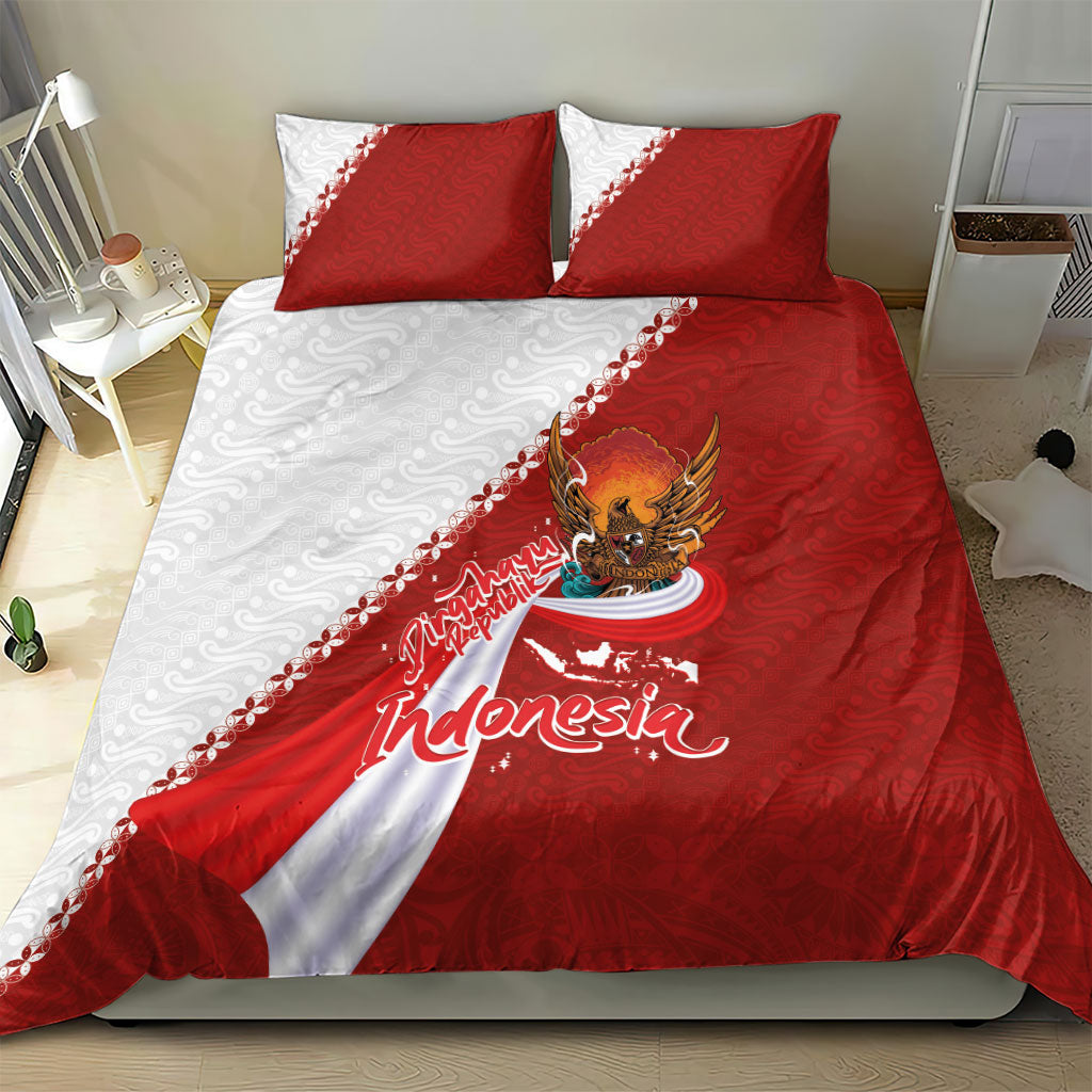 Indonesia Independence Day Bedding Set Dirgahayu-Long Live Indonesia