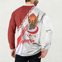 Indonesia Independence Day Button Sweatshirt Dirgahayu-Long Live Indonesia