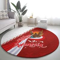 Indonesia Independence Day Round Carpet Dirgahayu-Long Live Indonesia
