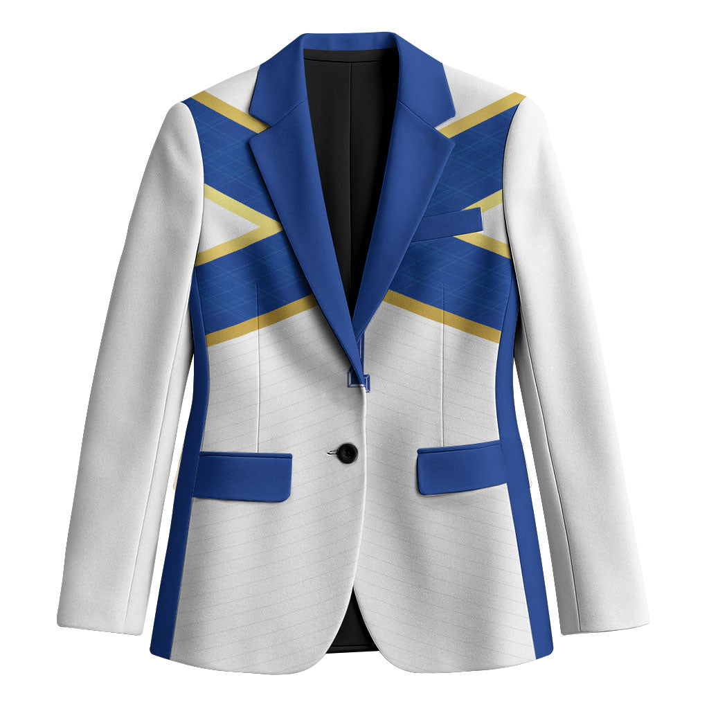 Scotland National Football Custom Blazer Flag-Inspired White Tartan Version