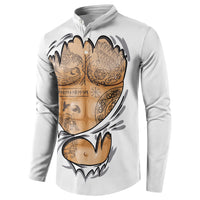 Viking Art Button Sweatshirt Tattoo Reveal Effect
