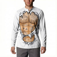 Viking Art Button Sweatshirt Tattoo Reveal Effect