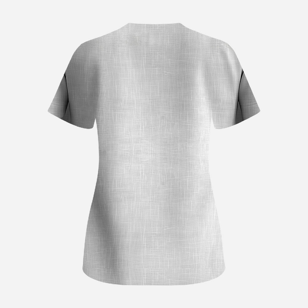 Viking Art Scrub Top Tattoo Reveal Effect