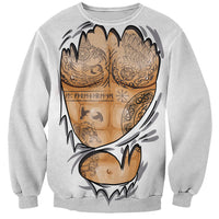 Viking Art Sweatshirt Tattoo Reveal Effect
