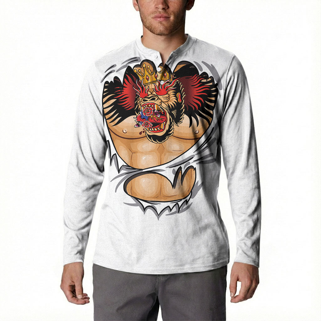 The Notorious Button Sweatshirt Tattoo Reveal Effect