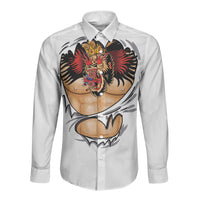 The Notorious Long Sleeve Button Shirt Tattoo Reveal Effect