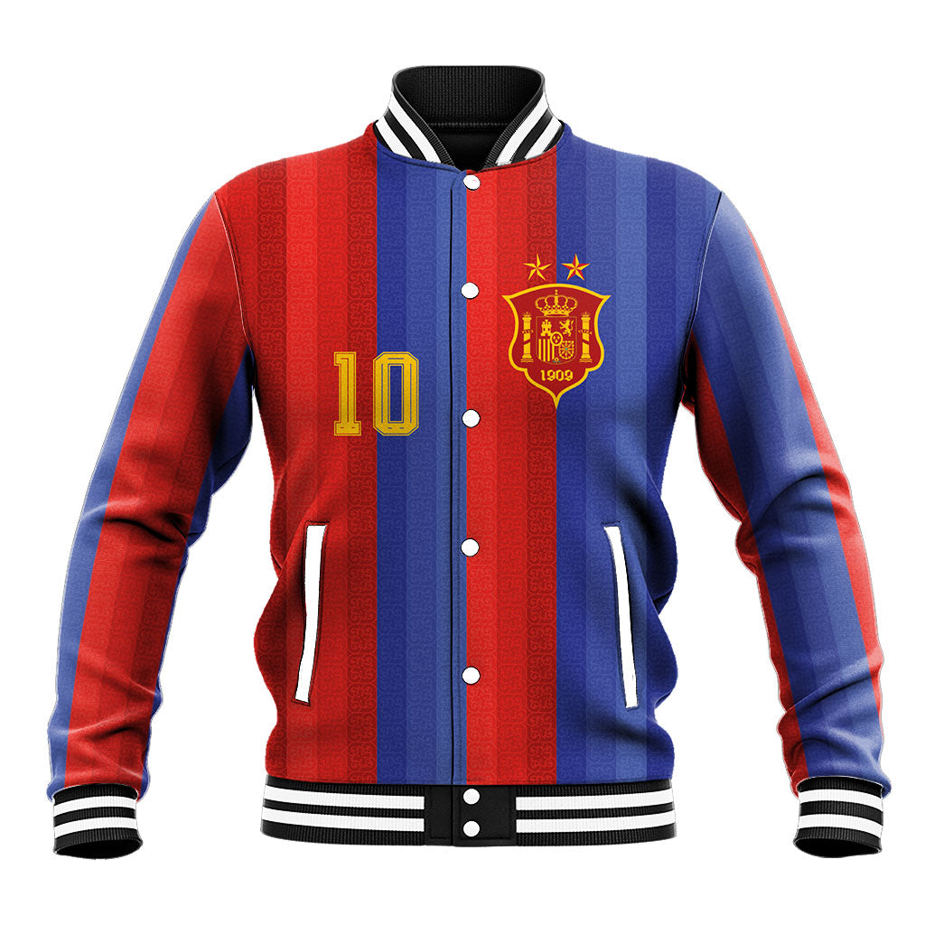 Spain 2026 Football Custom Baseball Jacket La Roja x Blaugrana