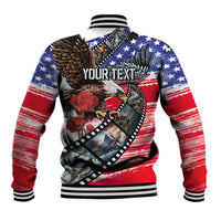 Pearl Harbor Remembrance Day Personalized Baseball Jacket Lest We Forget - The Bald Eagle Remembers - Wonder Print Shop
