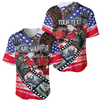Pearl Harbor Remembrance Day Personalized Baseball Jersey Lest We Forget - The Bald Eagle Remembers - Wonder Print Shop
