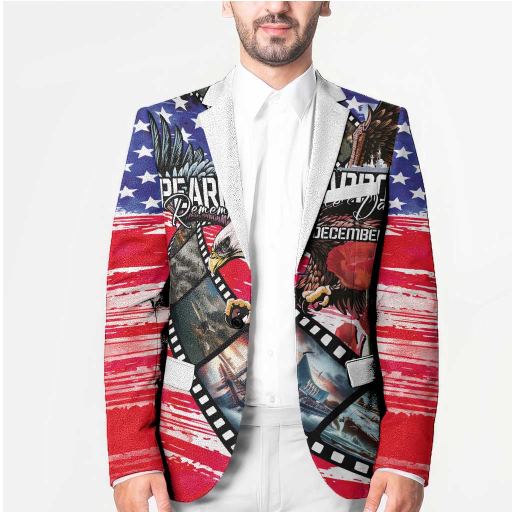 Pearl Harbor Remembrance Day Personalized Blazer Lest We Forget - The Bald Eagle Remembers - Wonder Print Shop