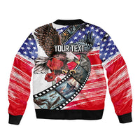 Pearl Harbor Remembrance Day Personalized Bomber Jacket Lest We Forget - The Bald Eagle Remembers - Wonder Print Shop