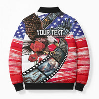 Pearl Harbor Remembrance Day Personalized Bomber Puffer Jacket Lest We Forget - The Bald Eagle Remembers - Wonder Print Shop