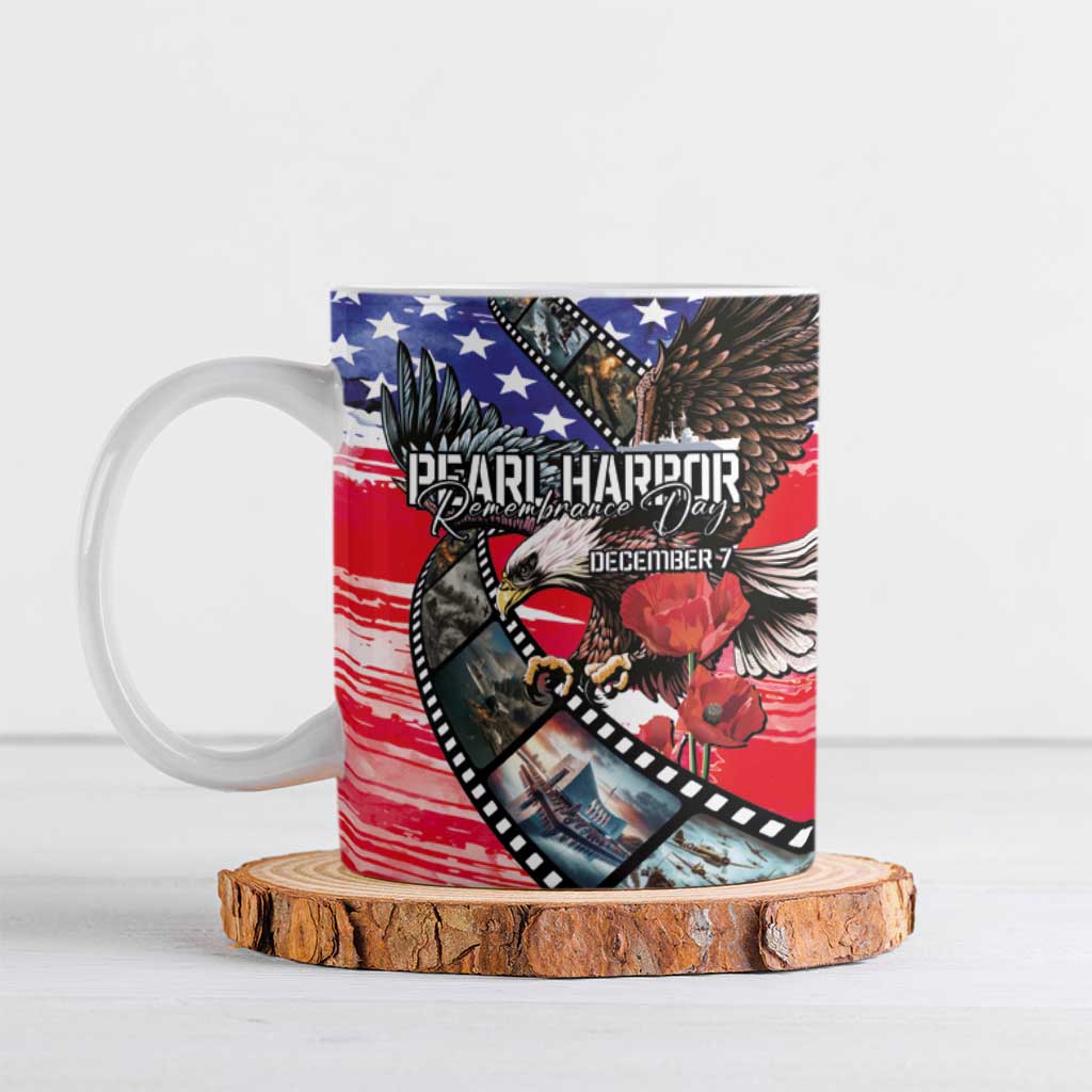 Pearl Harbor Remembrance Day Personalized Ceramic Mug Lest We Forget - The Bald Eagle Remembers - Wonder Print Shop