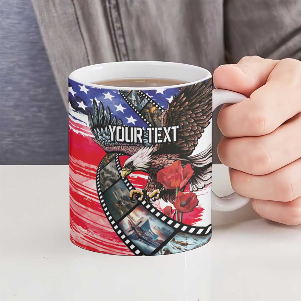 Pearl Harbor Remembrance Day Personalized Ceramic Mug Lest We Forget - The Bald Eagle Remembers - Wonder Print Shop