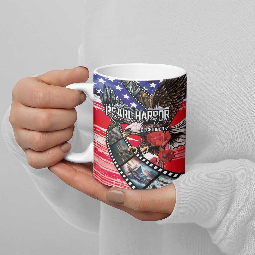 Pearl Harbor Remembrance Day Personalized Ceramic Mug Lest We Forget - The Bald Eagle Remembers - Wonder Print Shop