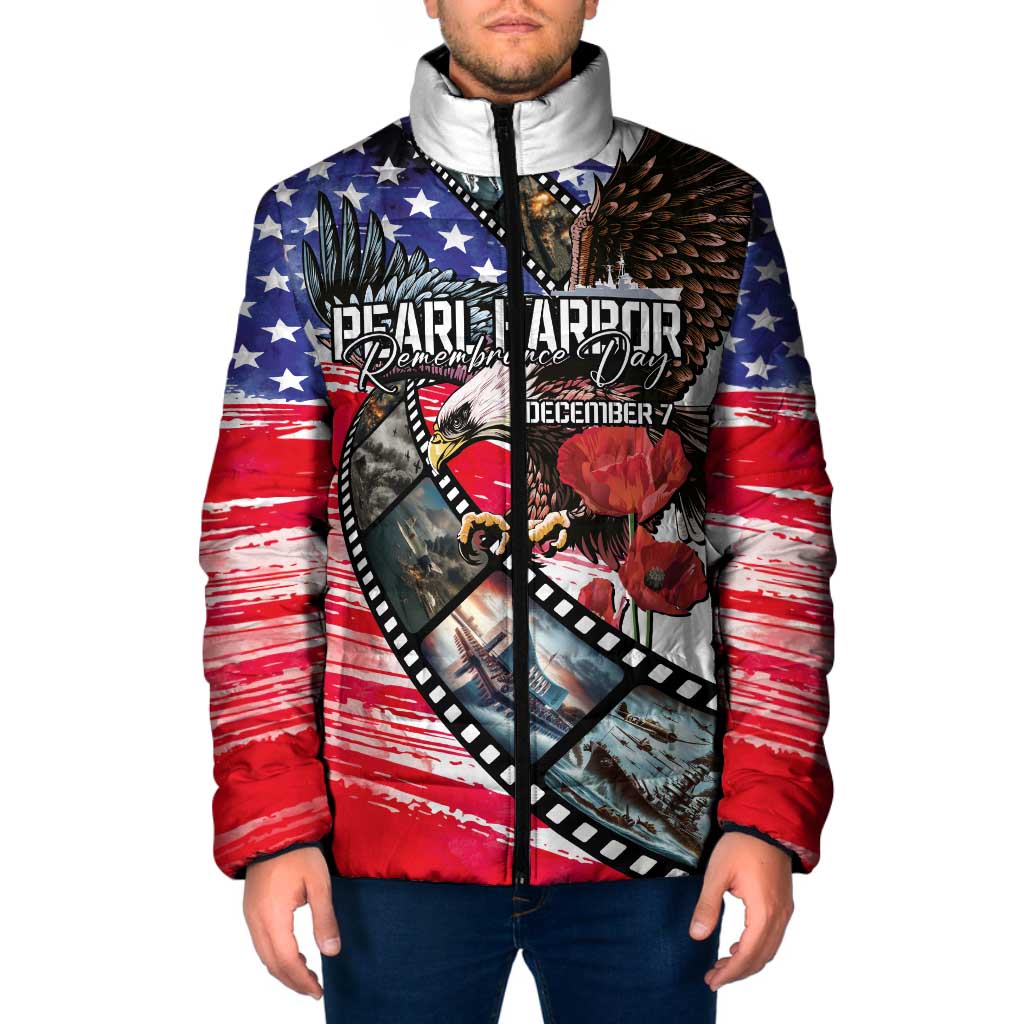 Pearl Harbor Remembrance Day Personalized Padded Jacket Lest We Forget - The Bald Eagle Remembers - Wonder Print Shop