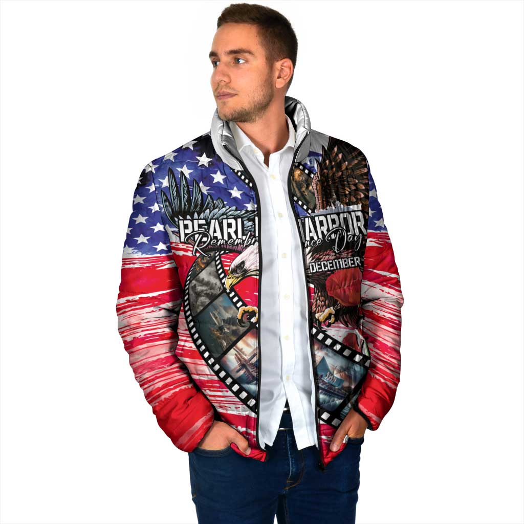 Pearl Harbor Remembrance Day Personalized Padded Jacket Lest We Forget - The Bald Eagle Remembers - Wonder Print Shop