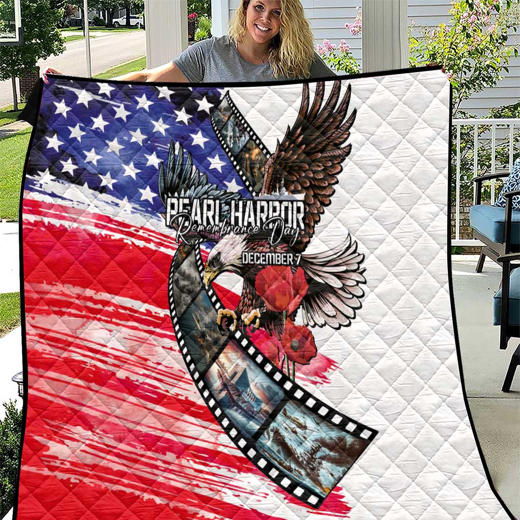 Pearl Harbor Remembrance Day Quilt Lest We Forget - The Bald Eagle Remembers - Wonder Print Shop