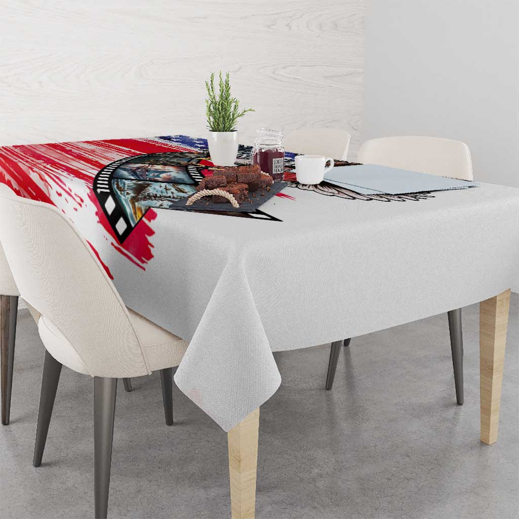 Pearl Harbor Remembrance Day Tablecloth Lest We Forget - The Bald Eagle Remembers - Wonder Print Shop