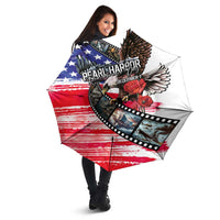 Pearl Harbor Remembrance Day Umbrella Lest We Forget - The Bald Eagle Remembers - Wonder Print Shop