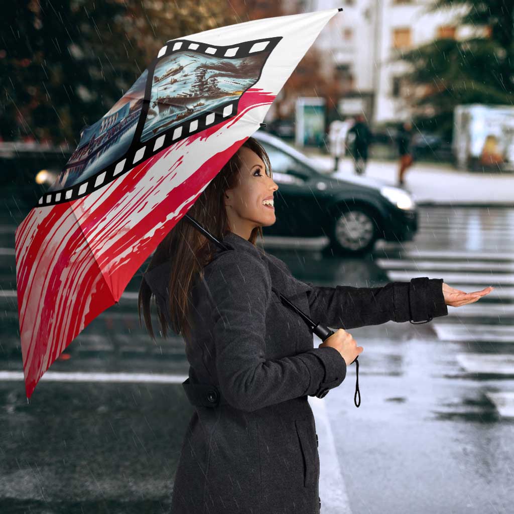 Pearl Harbor Remembrance Day Umbrella Lest We Forget - The Bald Eagle Remembers - Wonder Print Shop