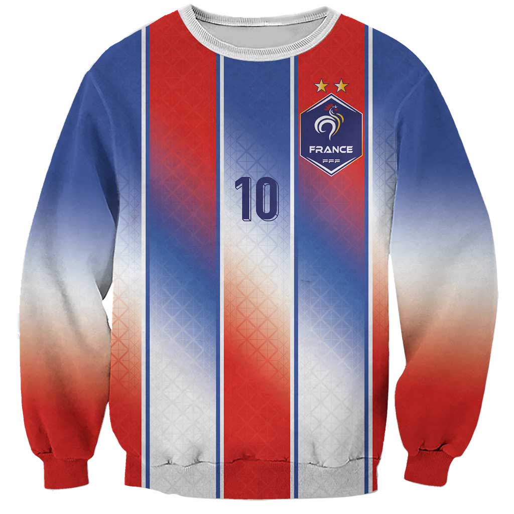 Custom France National Football Sweatshirt Paris Architecture-Inspired Geometry - Wonder Print Shop