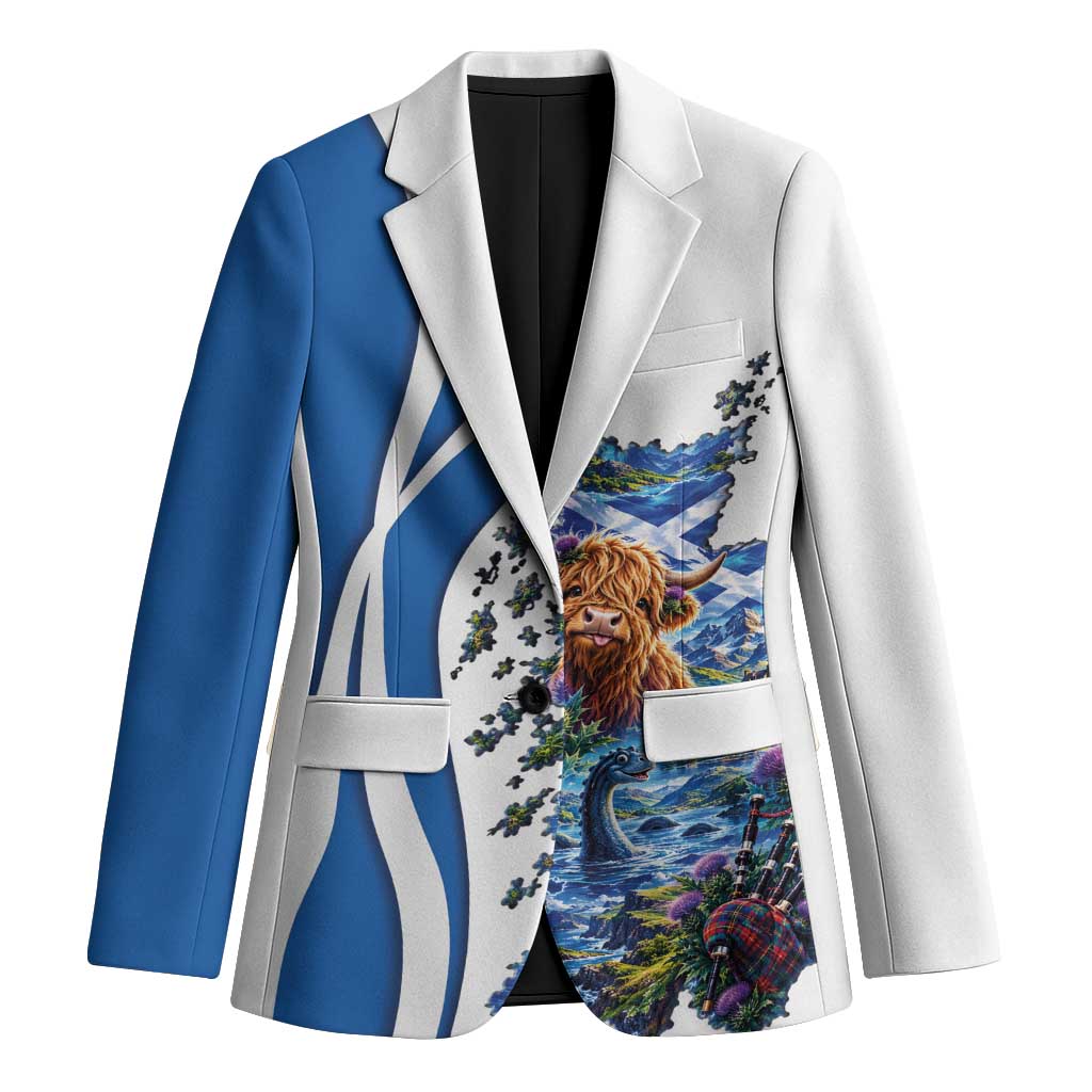 Scotland Blazer Abstract National Flag and Map Cultural Art
