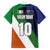 Custom Ireland and Australia Family Matching Long Sleeve Bodycon Dress and Hawaiian Shirt Shamrocks and Aboriginal Art