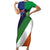 Custom Ireland and Australia Family Matching Short Sleeve Bodycon Dress and Hawaiian Shirt Shamrocks and Aboriginal Art