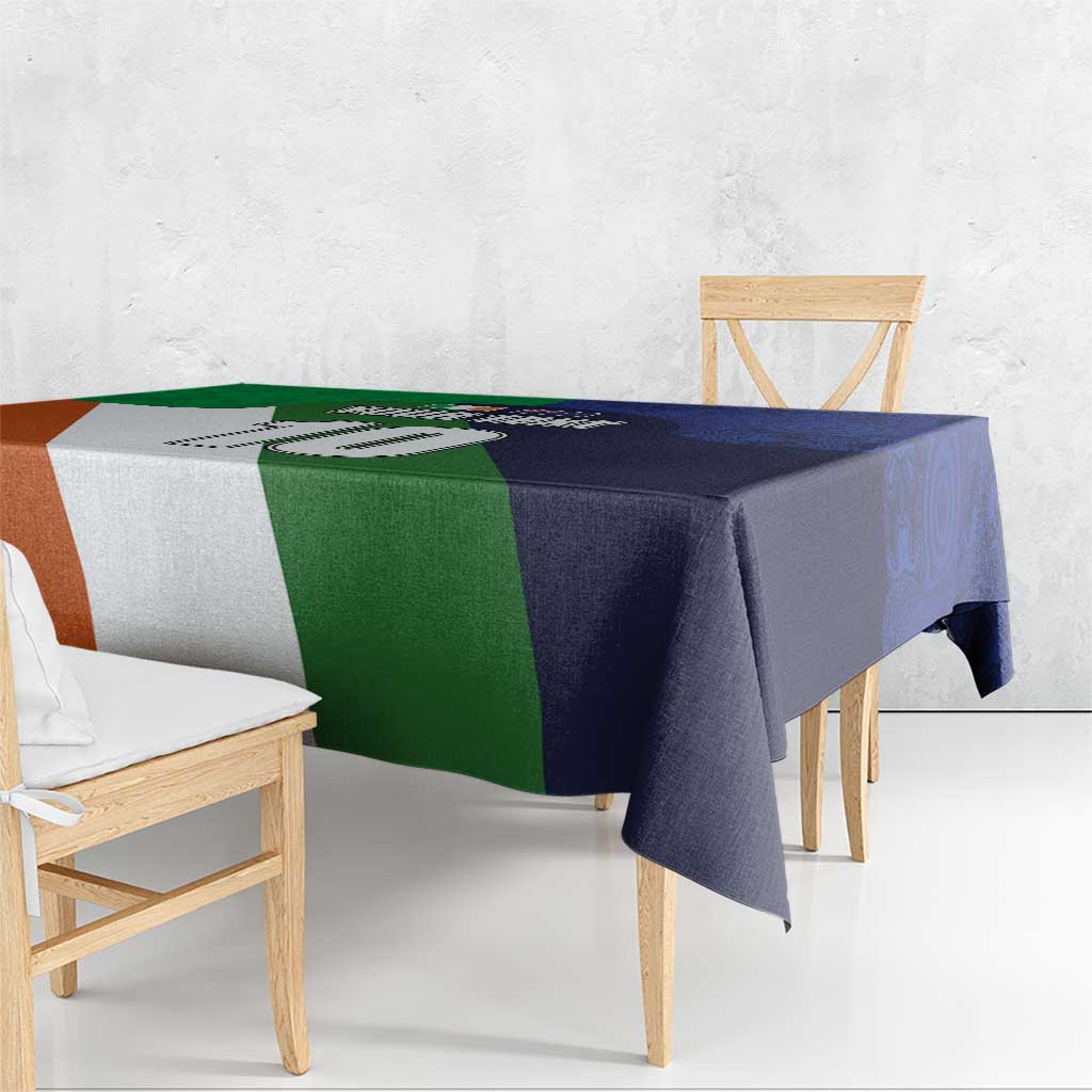 Custom Ireland and Australia Tablecloth Shamrocks and Aboriginal Art